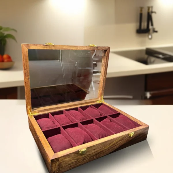 wooden watch box 10 slot