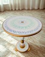 white and gold coffee table