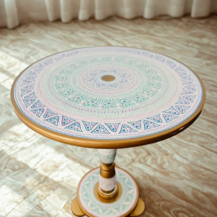 white and gold coffee table