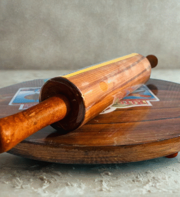 Wooden Chakna Belan | Handmade Chapati Rolling Pin | Decora Crafts - Image 2