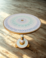 white and gold coffee table