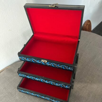 Naqshi Art Jewelry Box – Blue 3 Layer
