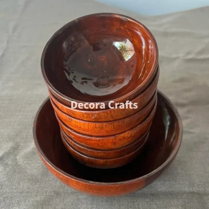 Wooden Bowl Set – 7 Pieces