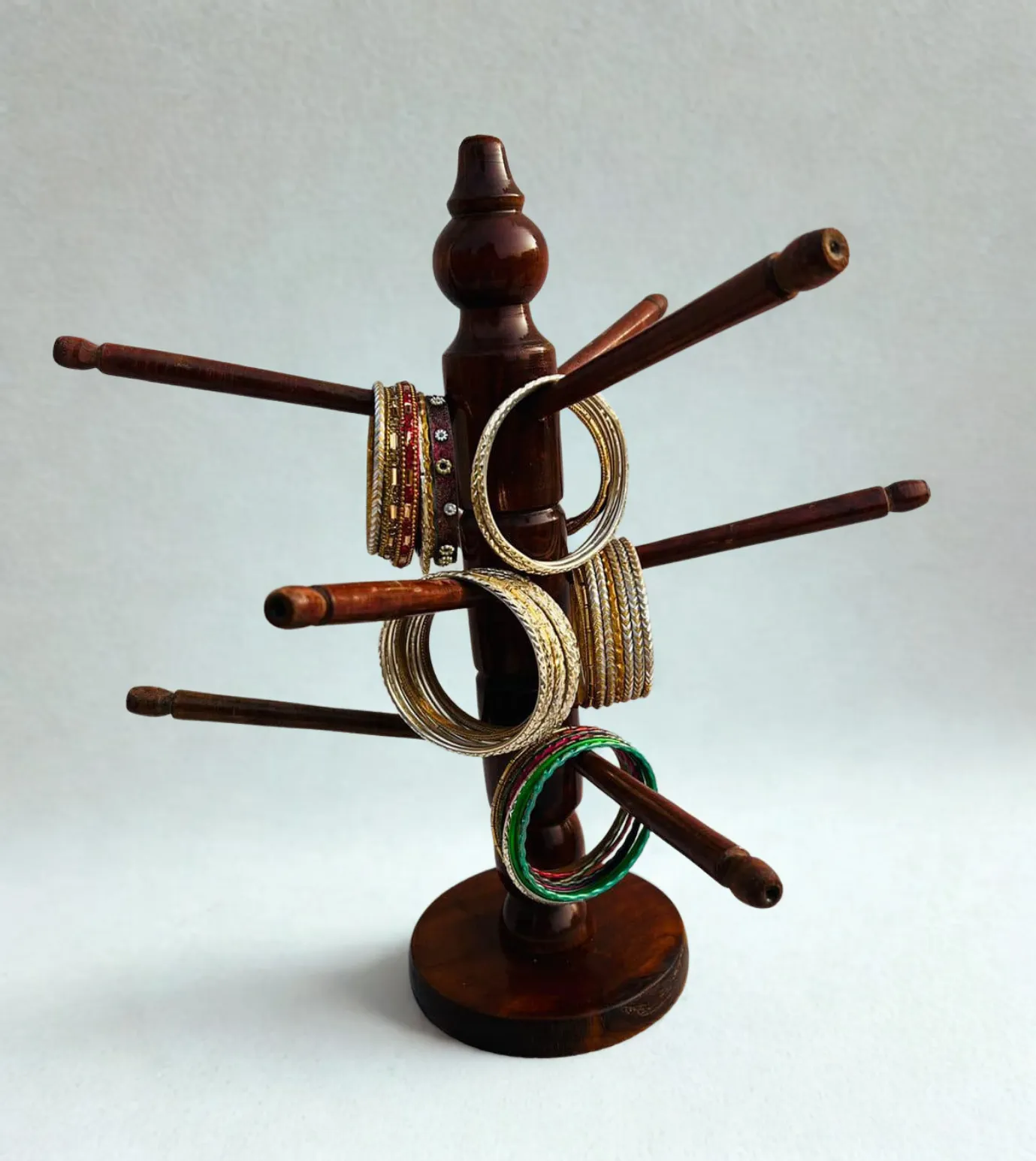 Wooden Bangle Stand